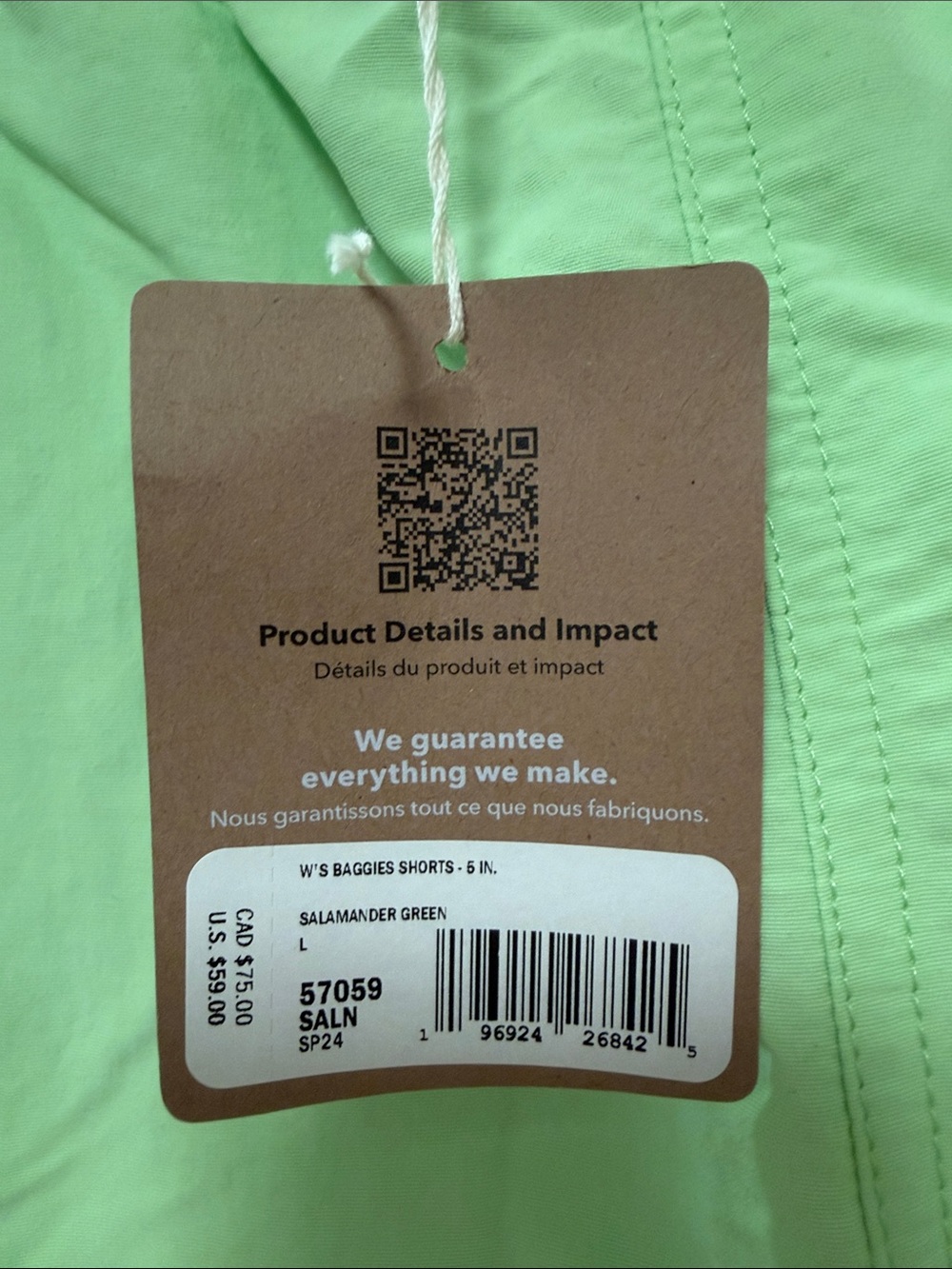 Patagonia Baggies Shorts Salamander Green - Picture 3 of 3